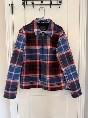 Banana Republic Plaid Jacket in Blue, Red & Cream